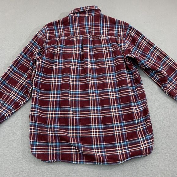 L.L Bean Button Shirt Mens Medium Chamois Cloth Flannel Traditional Fit Plaid - Picture 13 of 15